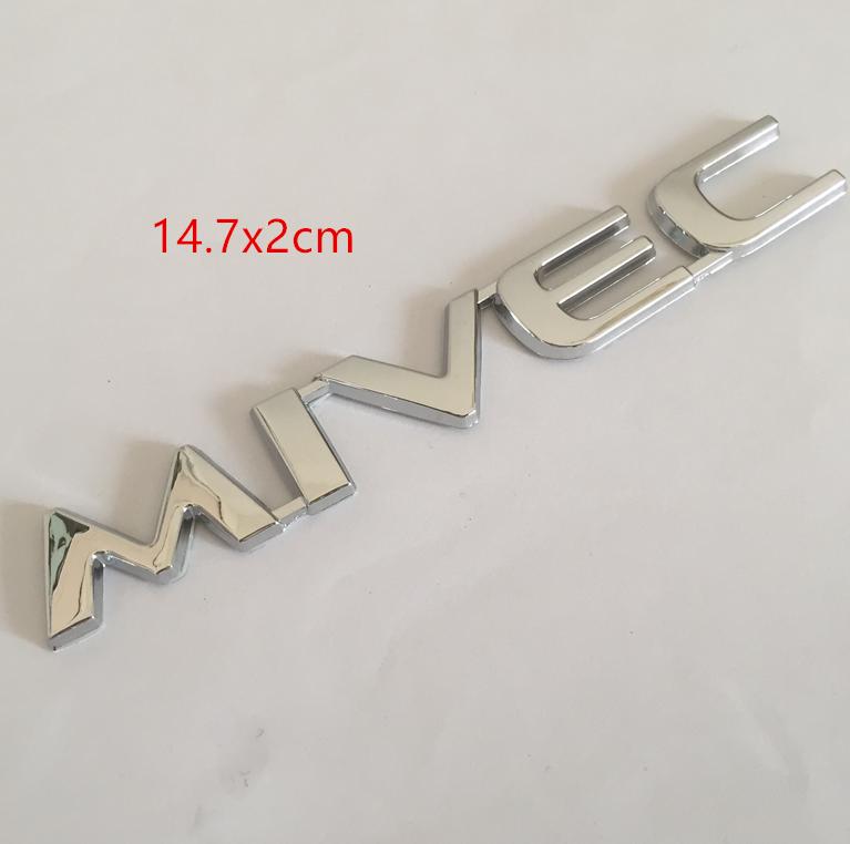 1pcs for Mitsubishi LANCER L200 EVOLUTION PAJERO OUTLANDER car Letter Emblem Rear tail trunk Decals badge sticker Decal styling