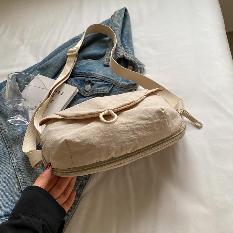 Soft Cloth Zipper Design Shoulder Bag for Women 2024 Trend Korean Fashion Y2K Handbags and Pures Small Crossbody Bags