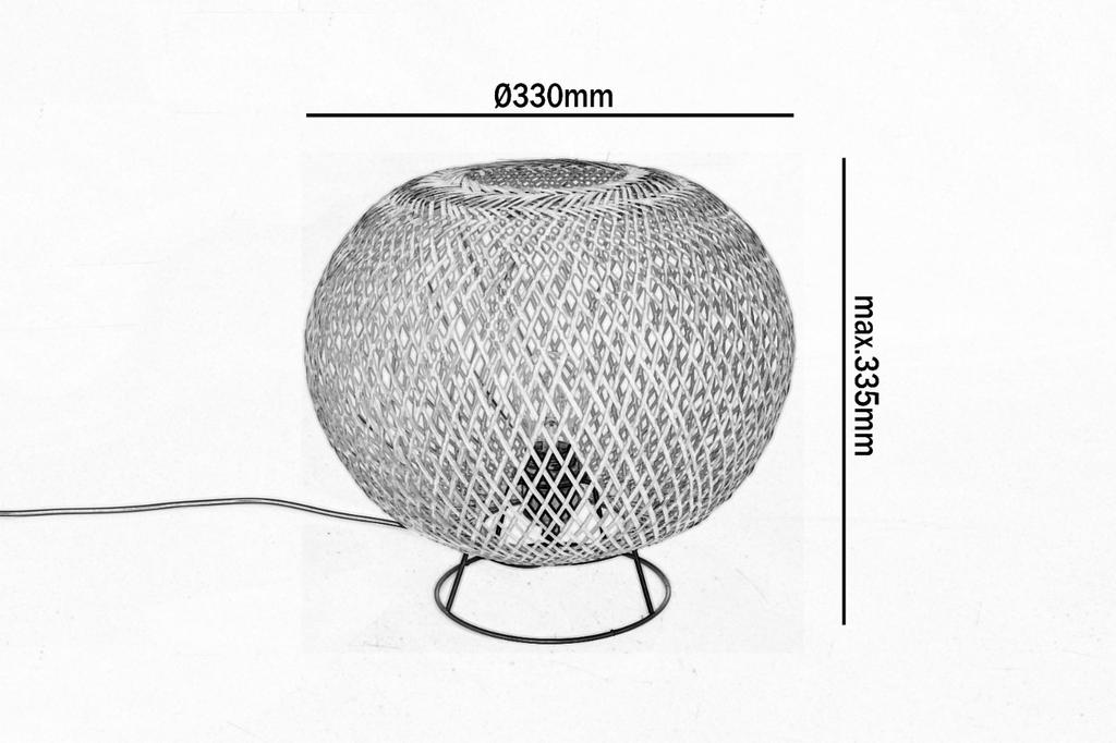 Decorative Boho style TABLE lamp Natural Bamboo lampshade 1xE27