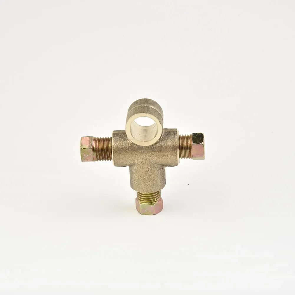 1 Pc 10mm Brake Pipe Fittings 3-Way Brake T Piece Tee With 3 Male Short Nut Union Metric M10 3/16" Pipe Brake Hoses Accessories