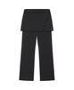 AWESOME STUDIO Layered Skirt Pants Black