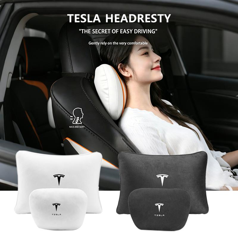 AAAIE1 For Tesla Model Y Juniper 2026 Standard Model 3 X S Highland Interior 2026 Accessories Headrest Car Neck Pillow Waist Pillow