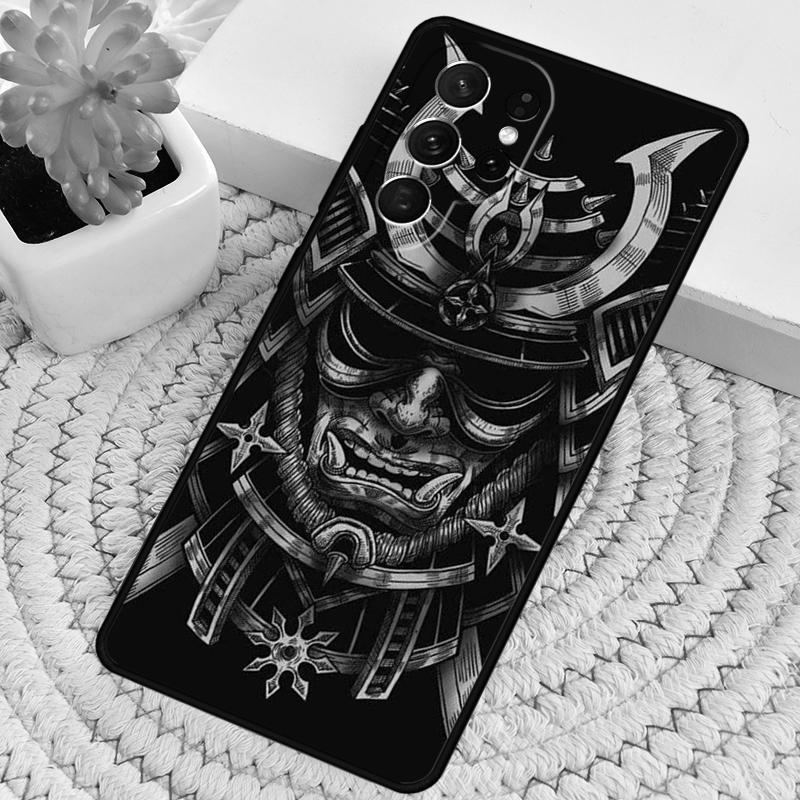Samurai Mask Warrior Helmet Phone Case For Samsung Galaxy Note 10 Pro S26 S25 S24 S23 S22 Ultra Plus S21 FE S20 Shockproof Cover
