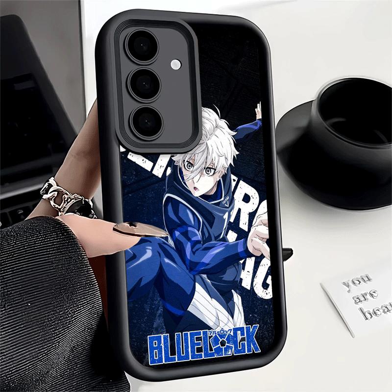 Phone Case for Samsung Galaxy A17 A16 A15 A14 A13 Blue L-Lock Nagi Seishiro A56 A36 A26 A55 A35 A25 A54 A34 A24 A53 A33 A23 A07
