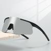 Semi-rimless Goggle Men New Oversized Windproof Wrapped Round Riding Protective Shades Mirror Outdoor Cycling Sunglasses