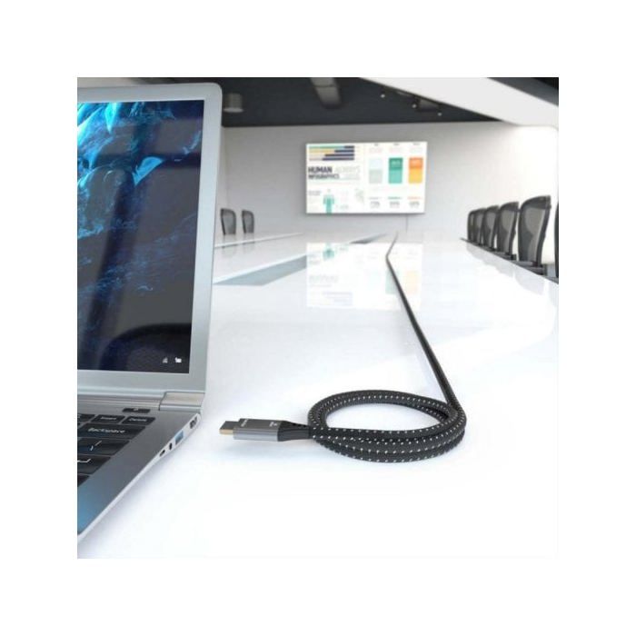 HDMI Cable Aisens A150-0878 10m 2.1 8K@60Hz 4K@120Hz HDR eARC OFC Gold Plated Grey/Black