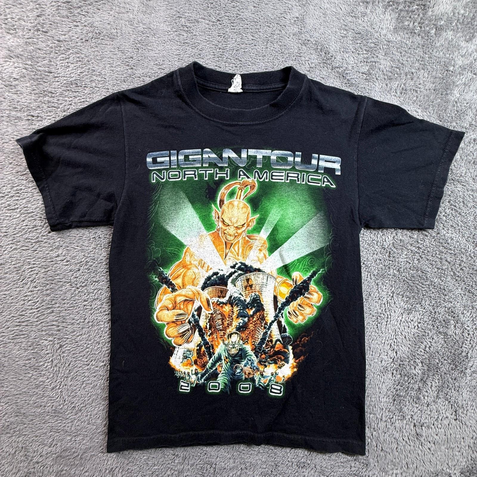 Gigantour 2008 Concert Tour S Megadeth In Flames Double Sided Band Tee Unisex T-Shirt L