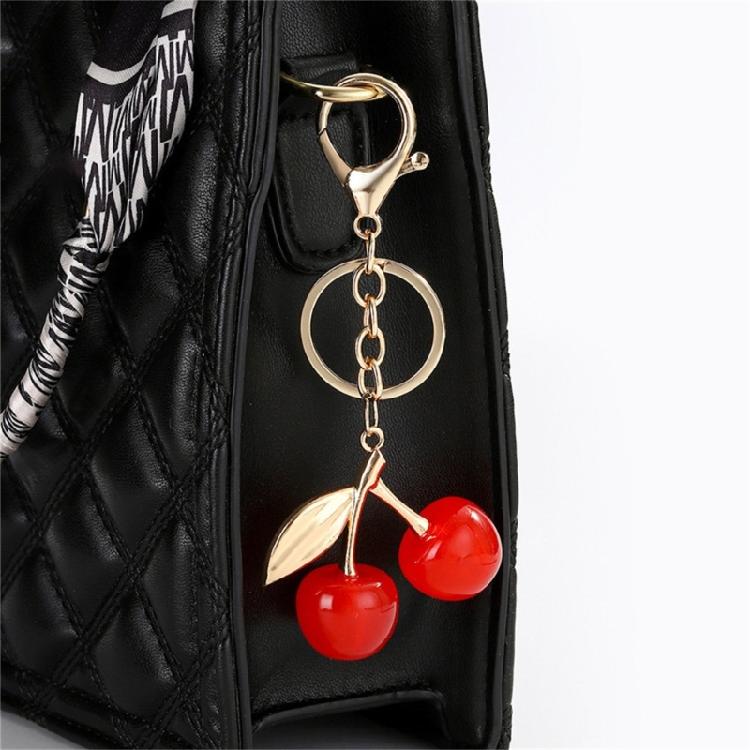 Fashionable Cherrys Sturdy Resin Charm Pendant Elegant Keychain Charm Accessory for Styles Expression Daily Use