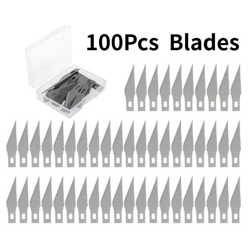 Aluminum Alloy Carving Knife Tool Set Sharp Metal Sculpture Engraving Scalpel Blades for Wood Leather Craft DIY Artisan Hobbyist