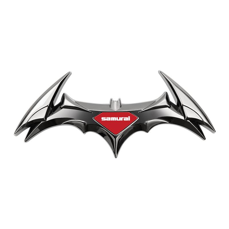 3D Car Stickers Universal Metal Stickers, Bat Shape Badge Car Stickers for Suzuki Samurai