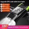 GPS Bike Headlight Speedometer Horn 3 In 1 Multifunctional Rechargeable Bicycle Front Lamp Cycling Computer MTB Bike Accessories