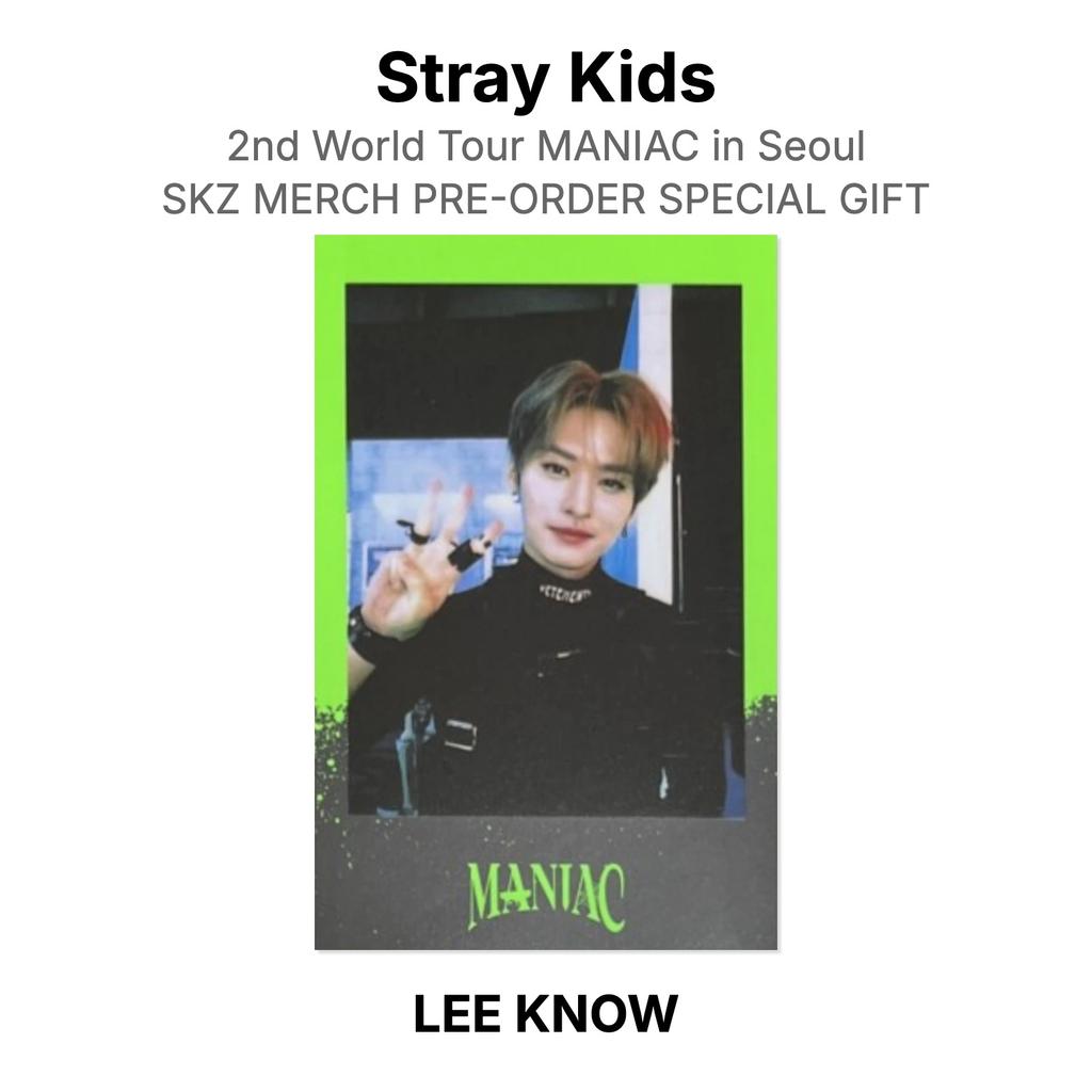 Stray Kids 2nd World Tour MANIAC in Seoul SKZ MERCH PRE-ORDER SPECIAL GIFT Official Photocard