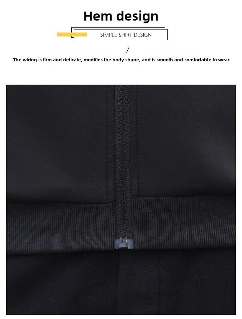 2022 Unisex Stand-Up Collar Baseball Jacket - Casual Three-Bar Design for Students