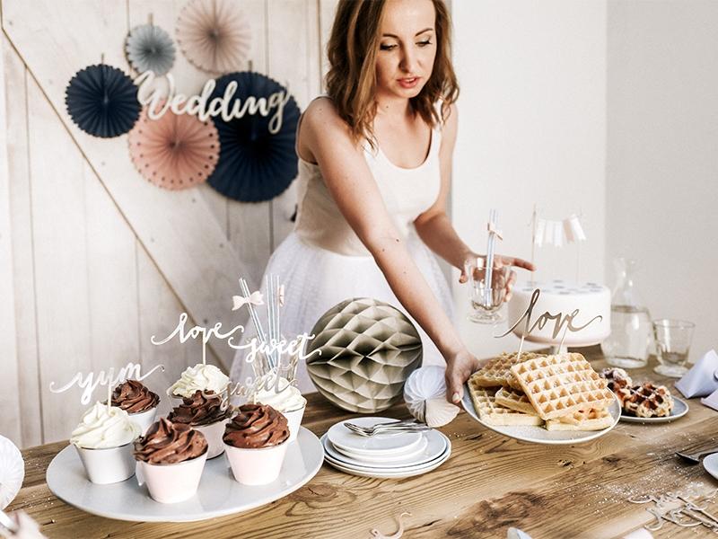 Baner Wedding Srebrny 16 5X45 Cm 1 Szt.