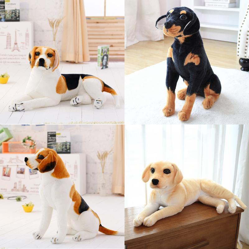 Realistic Dog Plush Toy With Short Fur For Kids And Collectors