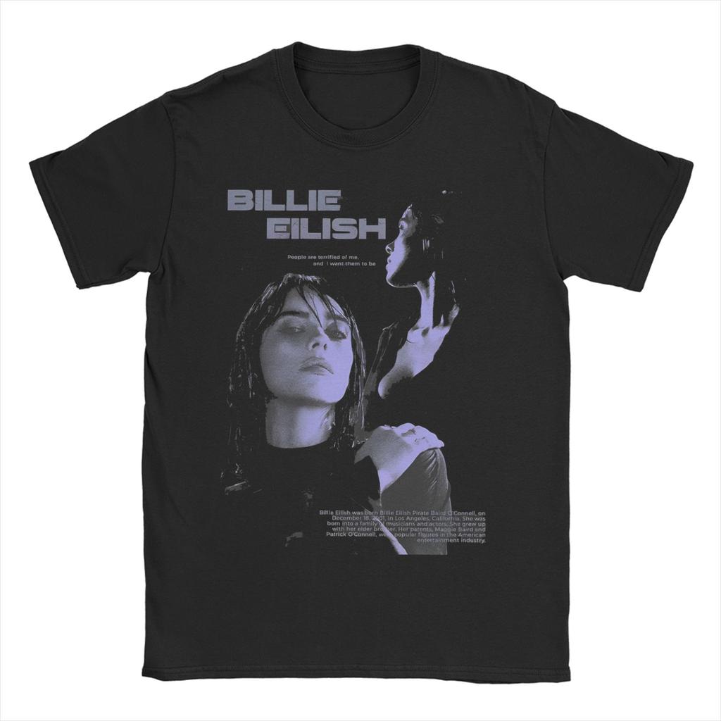 Amerikanisches Sänger T-Shirt für Männer Frauen BILLIEEILISH Baumwoll-T-Shirt Rundhals Kurzarm T-Shirts Klassische Kleidung