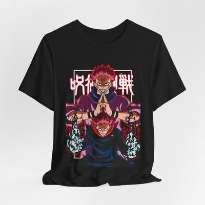 Sukuna and Yuji Anime Graphic T-Shirt Tee Tops, JJK Unisex T-Shirt Tee Tops, Short Sleeve T-Shirt,