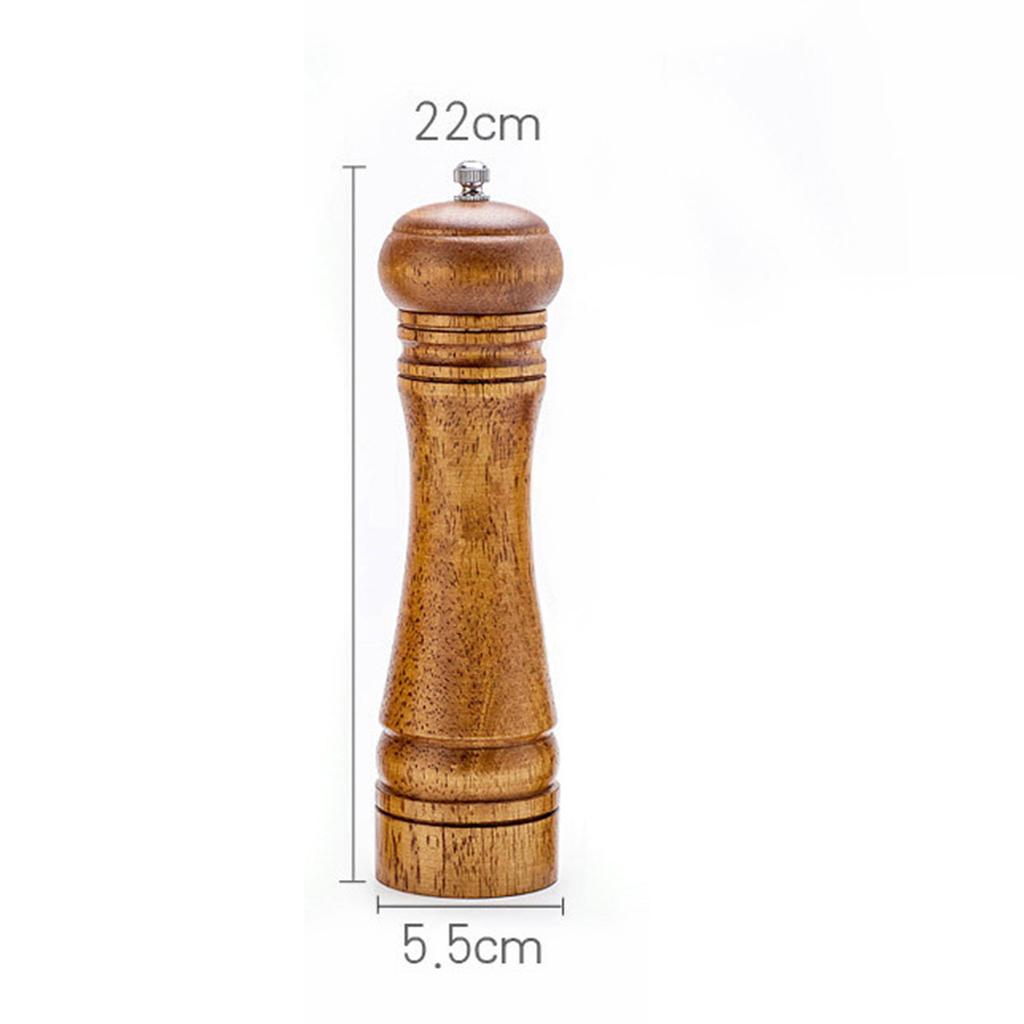 Wooden Pepper Mill Set of 2 with Base, Premium Ceramic Grinder Core, Adjustable Coarseness for Salt & Spices, Kitchen Tool