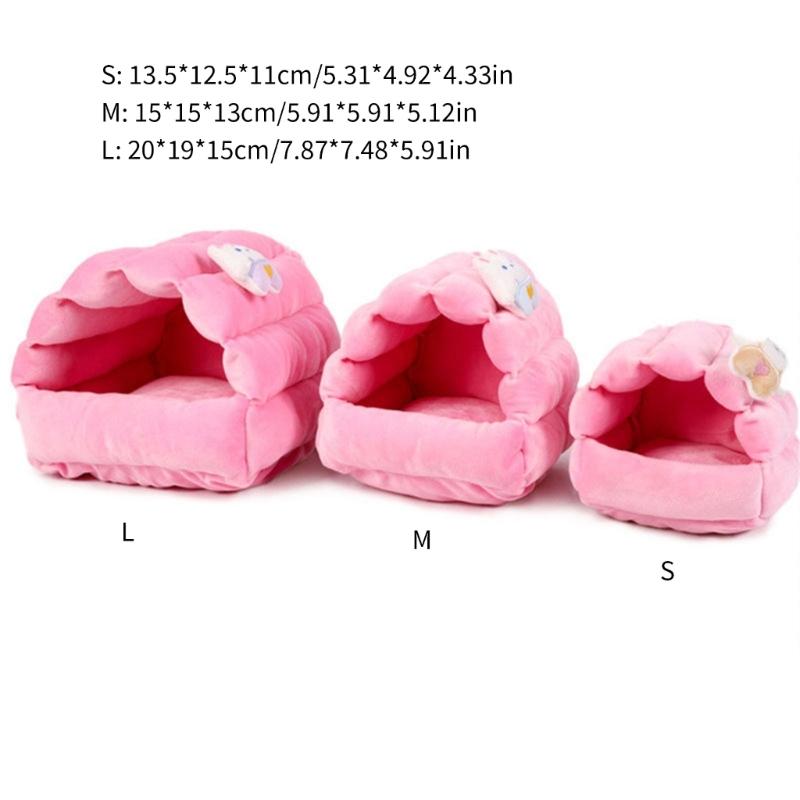 Lovely Small Animal Houses for Hamsters Rabbits And Birds Decorative Homes Pet Nest Breathable Bed
