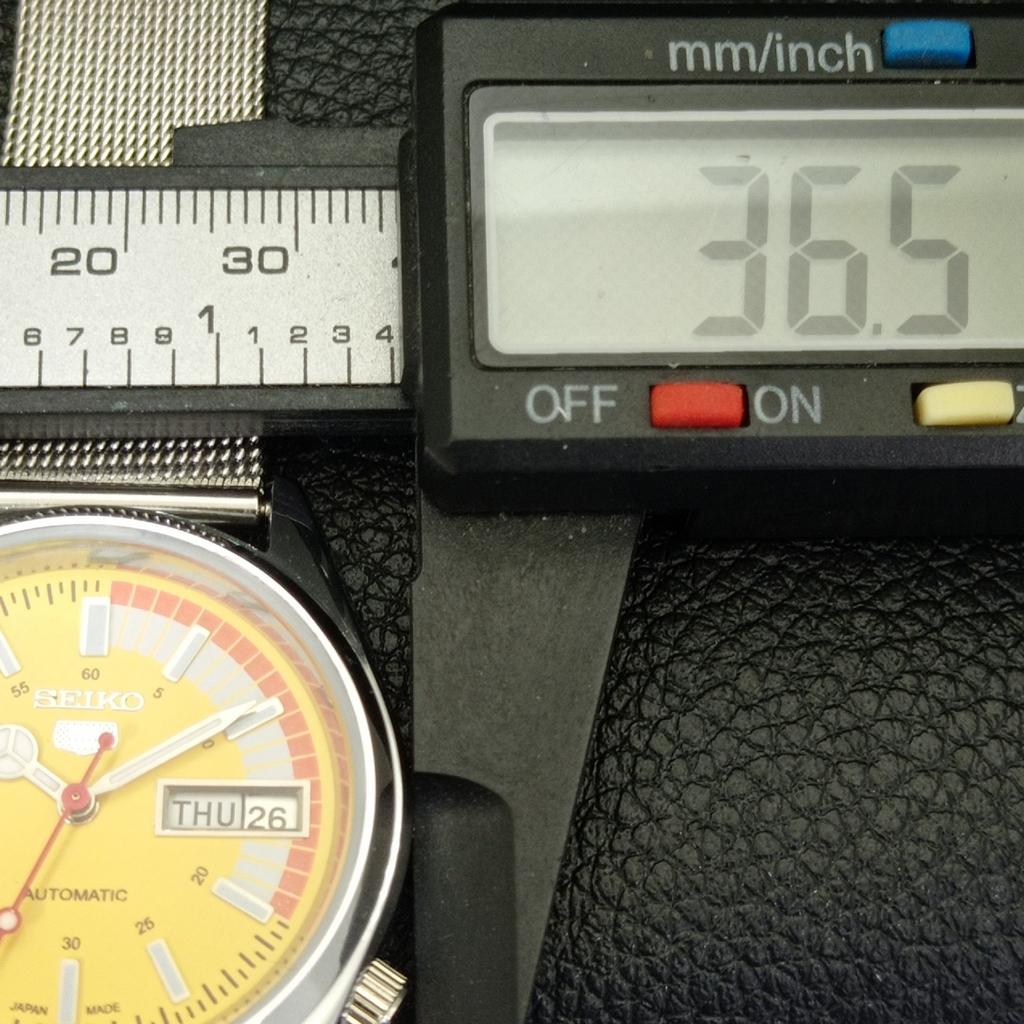 VINTAGE REFURBISHED SEIKO 5 AUTOMATIC 6309A JAPAN MENS YELLOW WATCH A441127-4 Sk-a441127