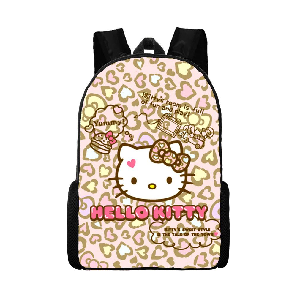 Hello Kitty Cartoon Backpack Ello Kitty Schoolbag Digital Printing Backpack