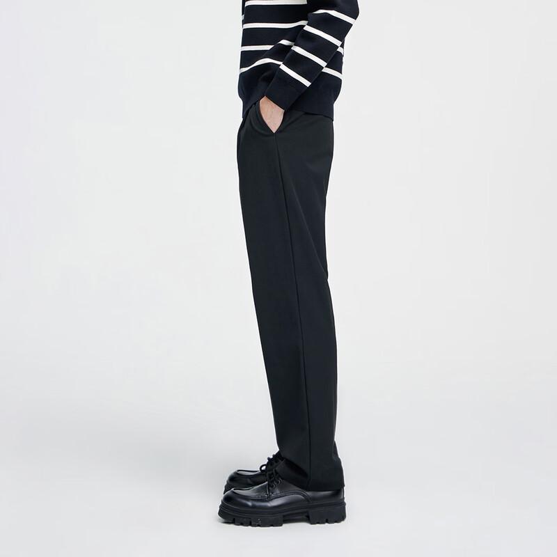 GIOVANNI VALENTINO Men's Loose Fit Straight Casual Trousers