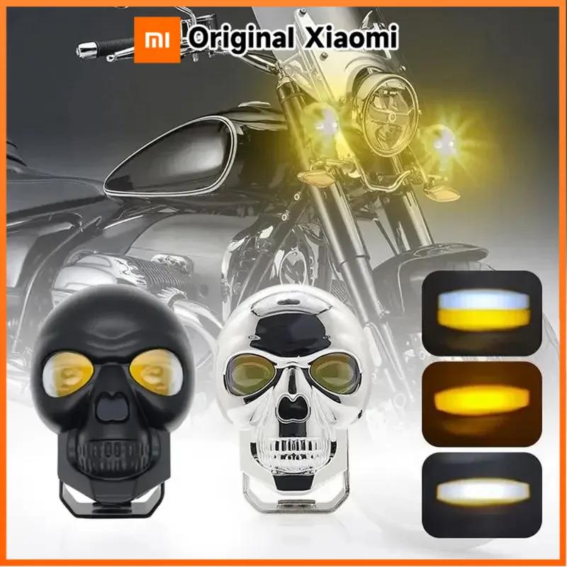 Xiaomi Motorcycle Skull Fog Lights Auxiliary Lights Brighter Lamp Car LED Headlamp Safe Waterproof Halloween Skull Decoration Headlamp