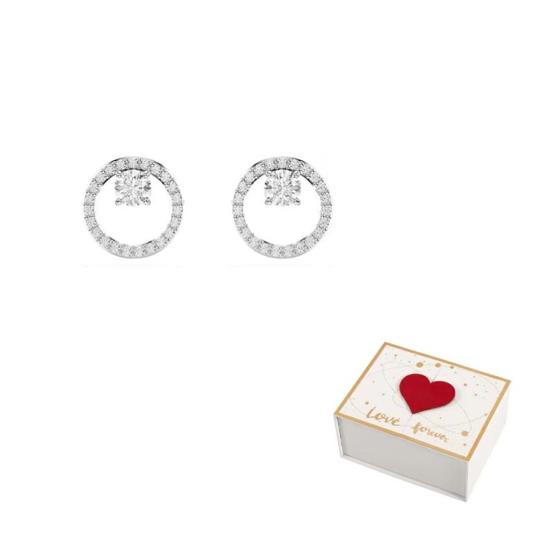 Swarovski Constella stud earrings F-white gift box