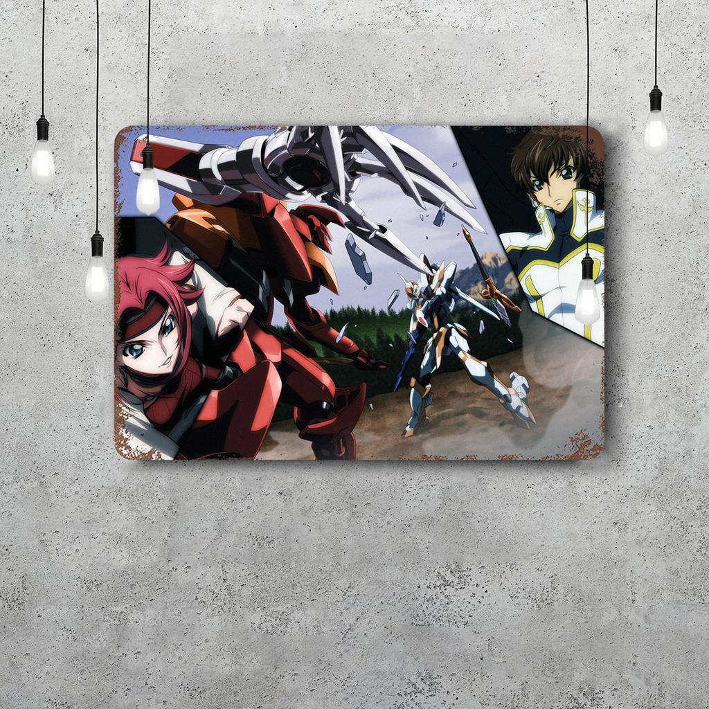 Code Geass Anime Vintage Metal Tin Signs Posters Decor Retro Metal Plaque Wall Art Decor for Garage Bar