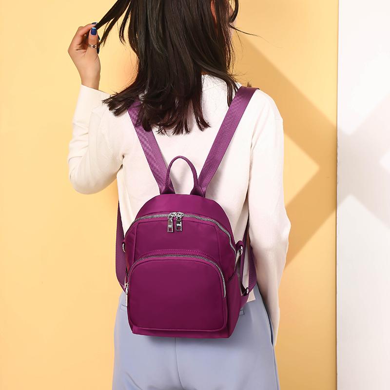 2025 Женский водонепроницаемый мини-рюкзак из ткани Оксфорд - Маленький универсальный на одно плечо холщовая сумка кроссбоди 2950₽