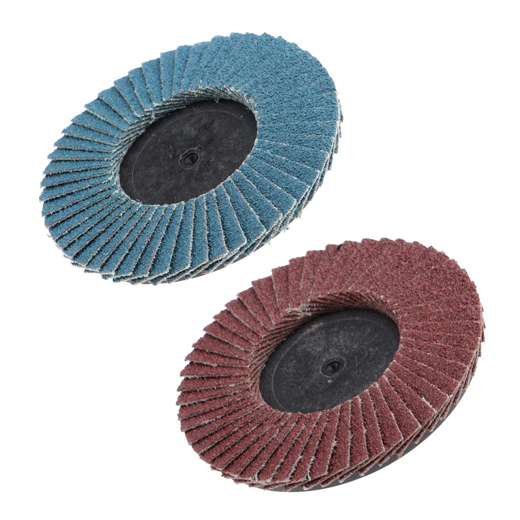 5Pcs 2 Inch Flap Disc Wheel Type R Roloc Threaded Twist Lock 60# For Remove Rust