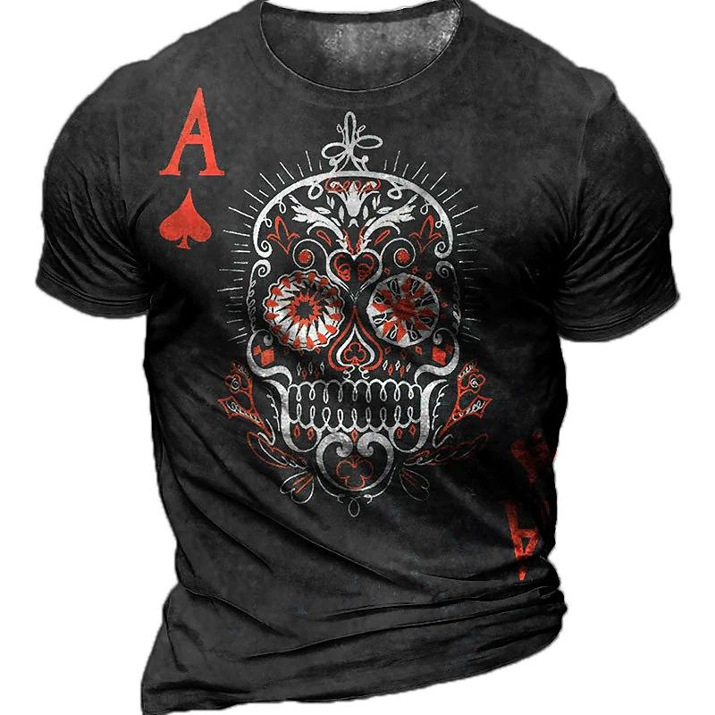 Men's Horror Skull T Shirt 3d Print Skull T Shirts for Men Death Short Sleeve Oversized Tops Tee Shirt Men Clothing 6xl Camiseta