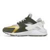 Stussy X Nike Air Huarache LE Dark Olive 2021 Unisex Sneakers Green White Varsity-Maize DD1381-300