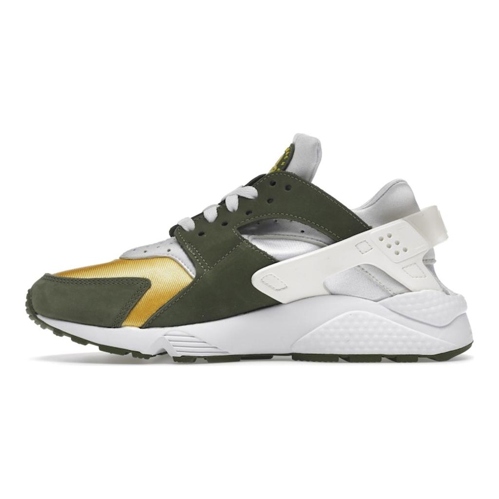 Stussy X Nike Air Huarache LE Dark Olive 2021 Unisex Sneakers Green White Varsity-Maize DD1381-300