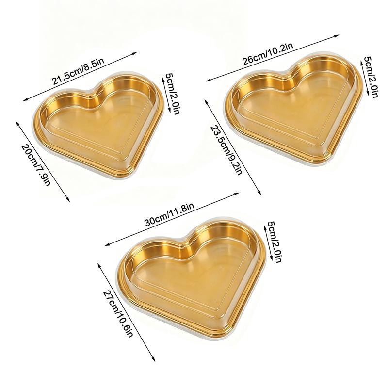 Boîtes à Fruits en Forme de Cœur 3 Pièces Avec Couvercle Contenants de Stockage pour Sucre Boîte Créative à Bijoux Bonbons Snacks pour Cadeau de la Saint-Valentin Décoration de Fête
