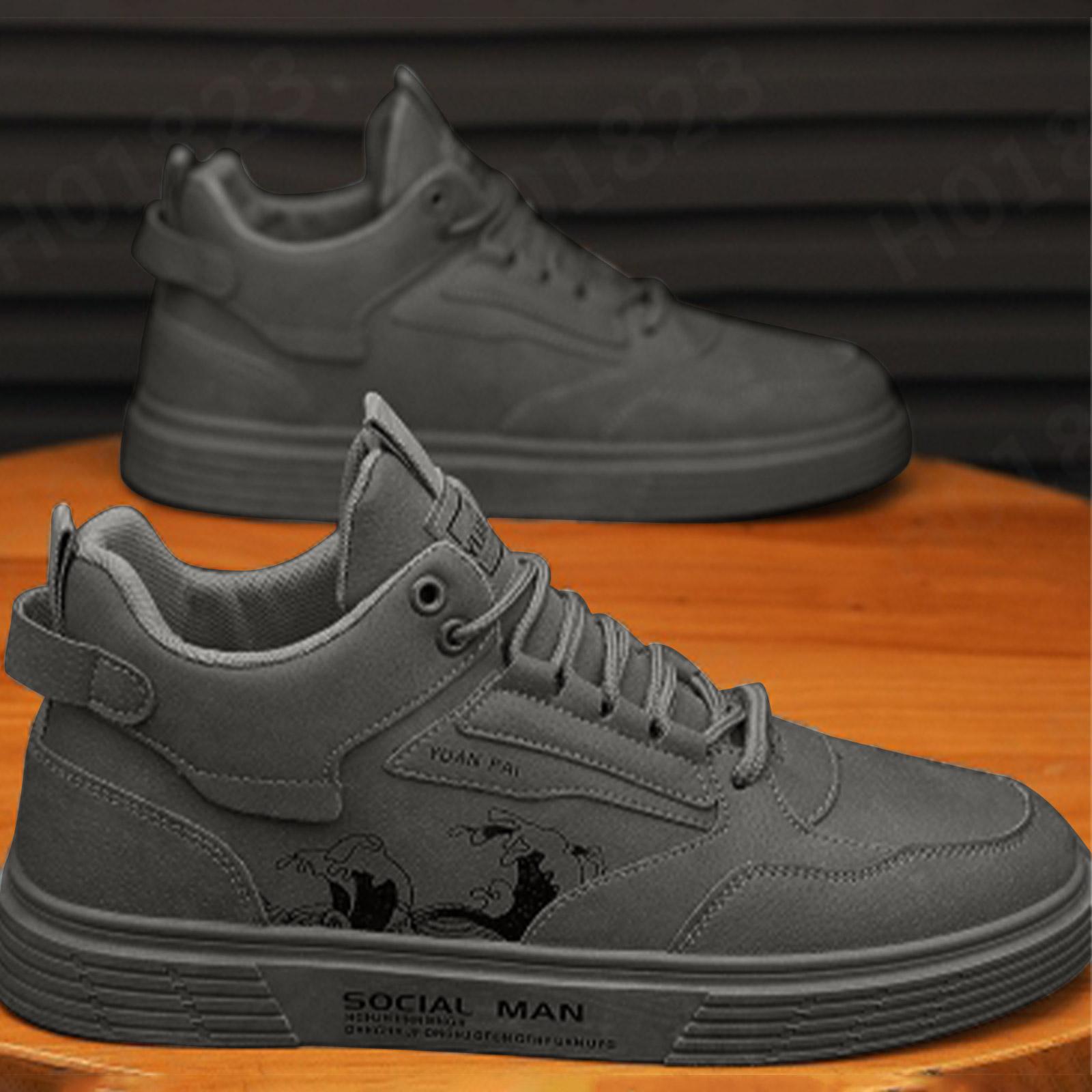 

Men s Casual Fashion A Utumn Flat Sn Eakers Mid-top Sports Shoes 42