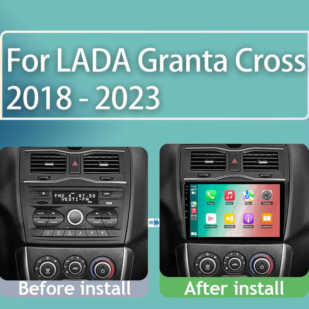 Car Radio Carplay For Lada Granta FL 2018 2019 Navigation GPS Android Auto Multimedia Player Stereo Unit WiFi BT No 2din 4G