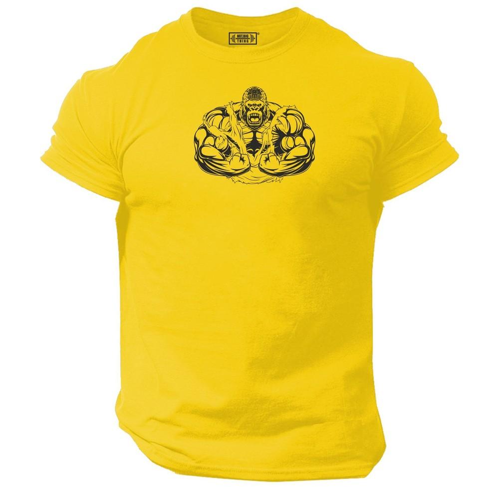 Gorilla Bodybuilding T Shirt Gym Clothing Training Workout Boxing Exercise Top