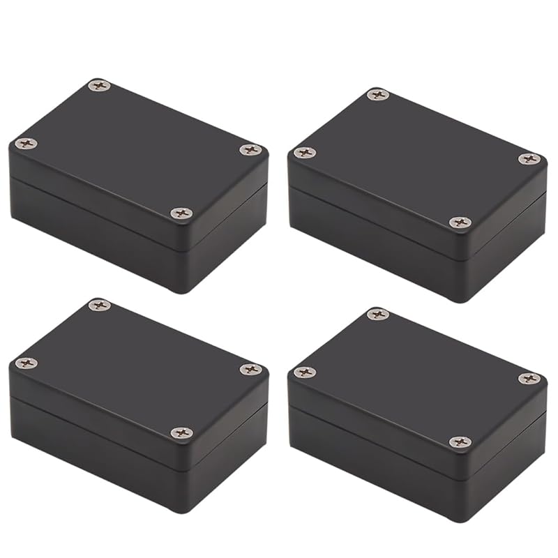 Junction Box, Zulkit Project Box IP65 Waterproof Outdoor Box ABS Plastic Electrical Boxes Electronic Enclosure Black 4.5 X 3.5 X 2.2 Inch(115 X 90 X