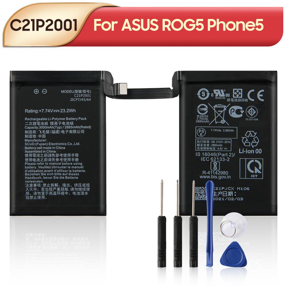 Batteria di Qualità Premium C21P2001 Per Asus ROG Phone 5 I005DA I005DB ZS673KS C21P2101 Per Asus ROG7 Phone7 ROG6 Phone6