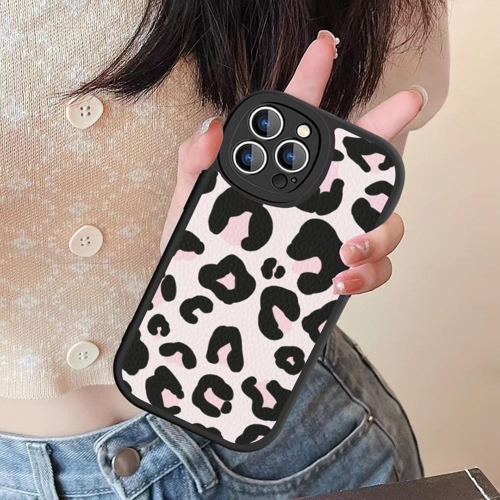 Leopard Print Phone Case Hard Leather For IPhone 16 15 14 13 12 Mini 11 14 Pro Max Xs X Xr 7 8 Plus Fundas