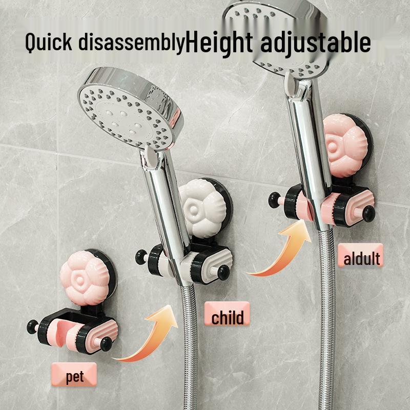 Adjustable Rotating No-Drill Suction Cup Shower Holder