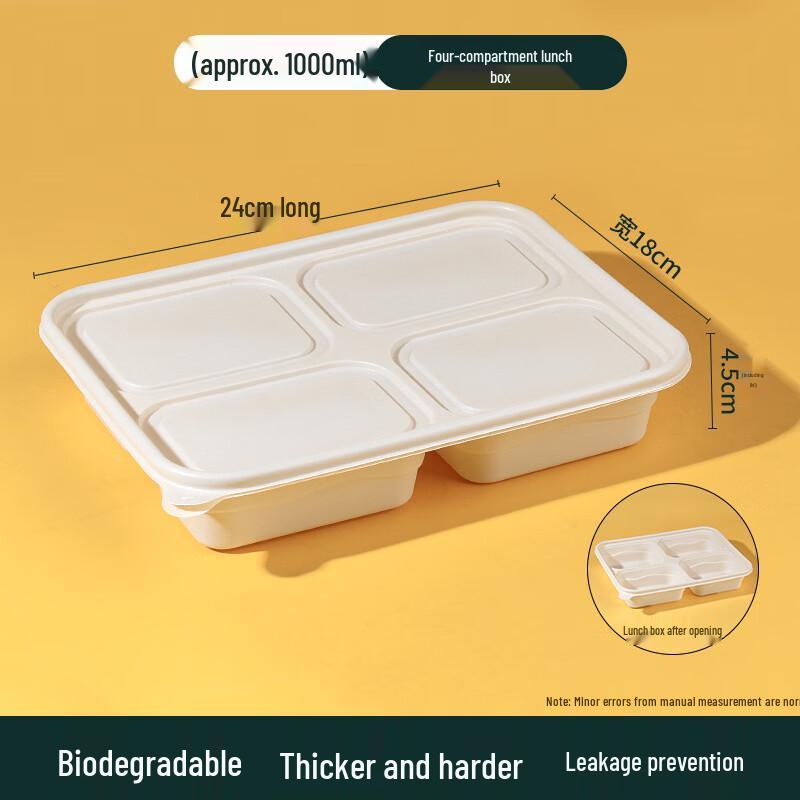 

Handon Biodegradable 4-Compartment Round Disposable Lunch Boxes