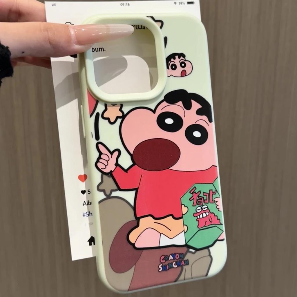 Cute Crayon Shin-chan for iPhone Apple 16/17 Promax Phone Case 15 Liquid 13 Cute 14 Soft