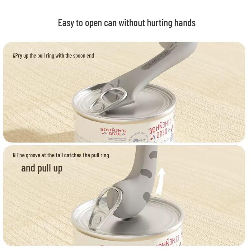 Multifunctional Silicone Cat Food Spoon and Can Opener with Sealing Box