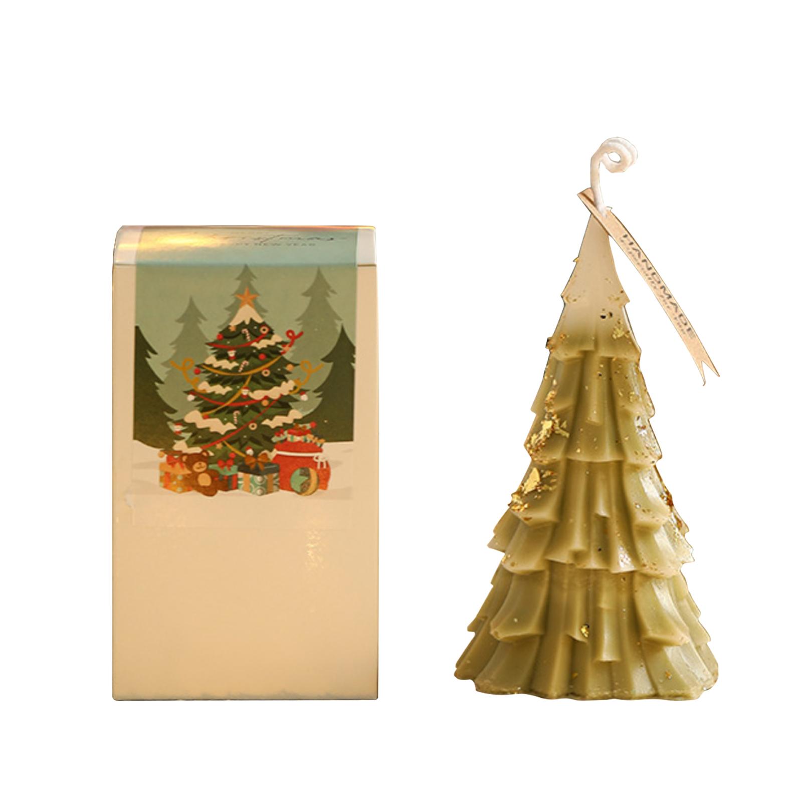 

Christmas Tree Soy Wax Scented Candle Gold Foil Creative Gift Christmas Decoration Christmas Gifts One Size