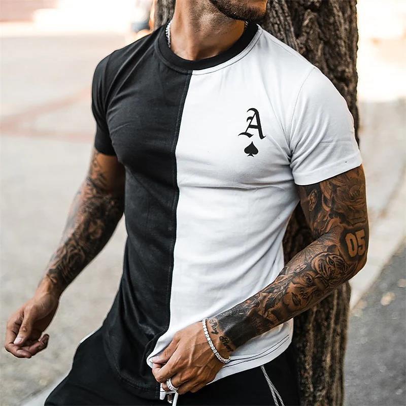 Men O Neck Letters Print T Shirt Casual O Neck 3d Tees Breathable Polyester Sportwear T-shirts