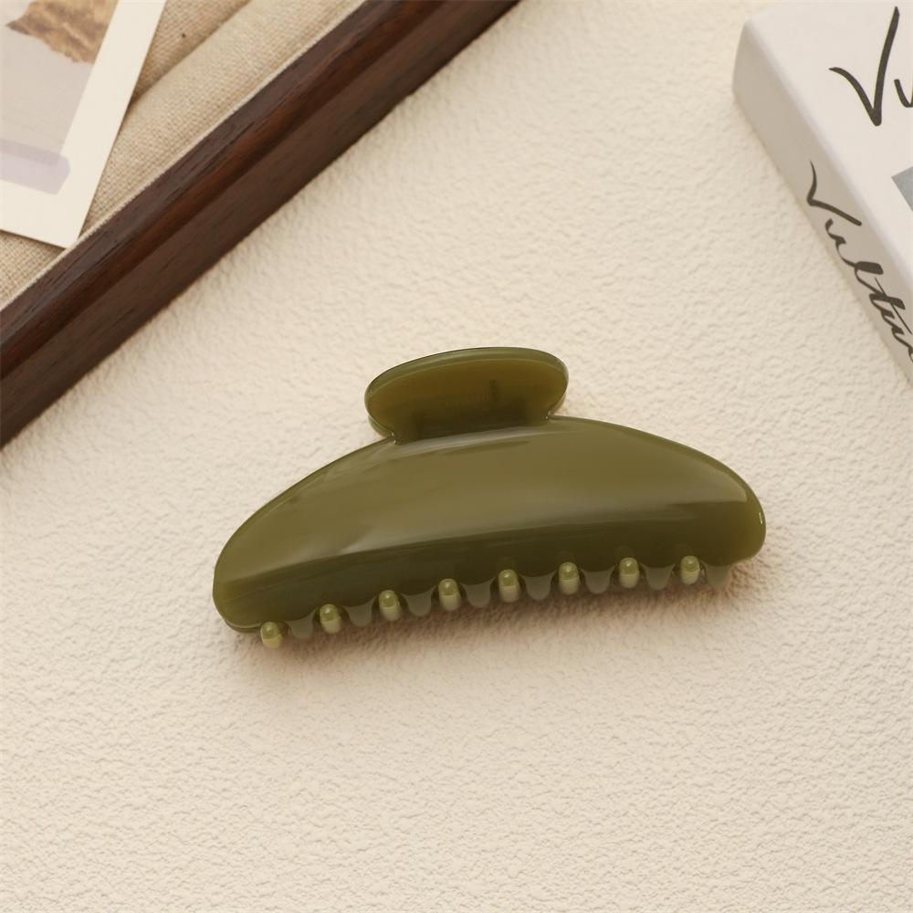 Large Semicircle Jelly Color Updo Hair Claw Clip for Thick Hair