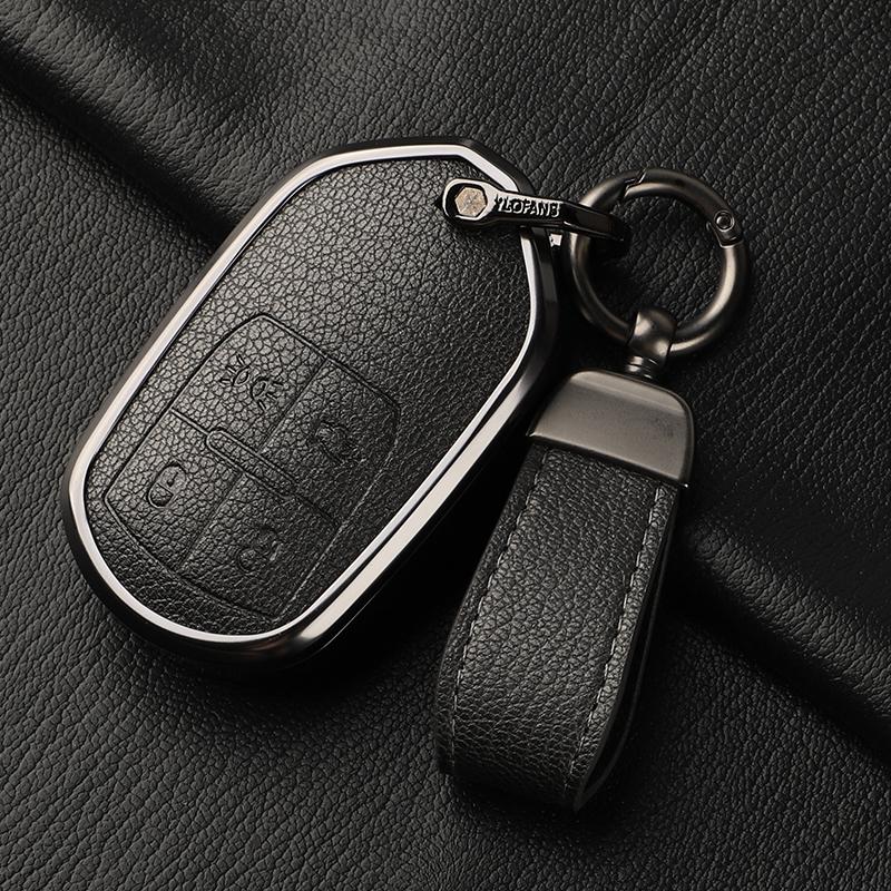 Custodia Cover Guscio Portachiavi Auto in Metallo e Pelle Fob Per Maserati Ghibli Levante Grancabrio Quattroporte Gt Granturism