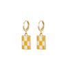 Colorful Geometric Plaid Earrings Fashionable And Trendy Design For Gifts Womens